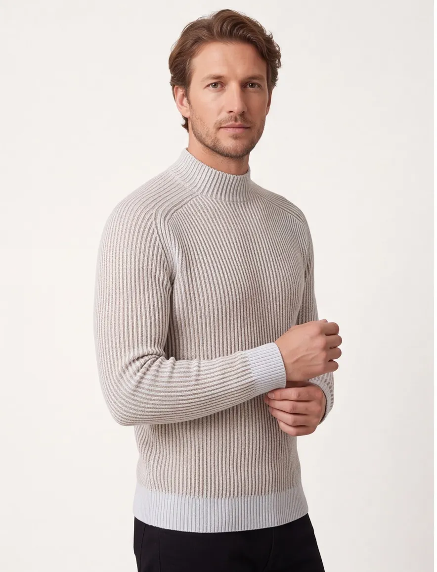 Thomas Maine coltrui beige gestreept