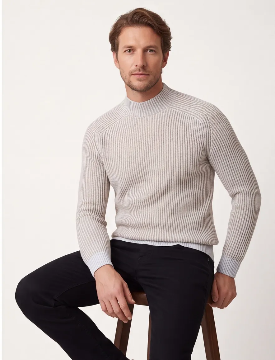 Thomas Maine coltrui beige gestreept