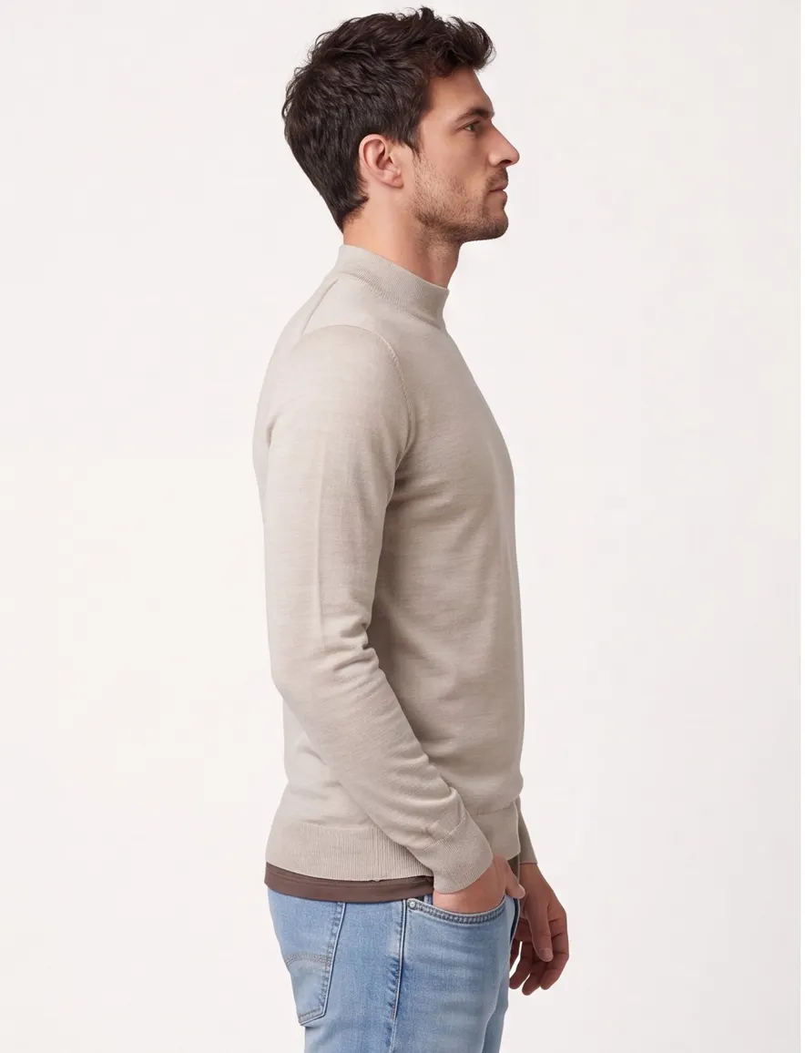 Thomas Maine trui beige normale fit