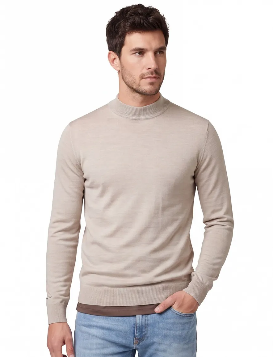Thomas Maine trui beige normale fit