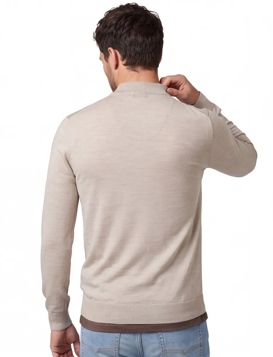 Thomas Maine trui beige normale fit