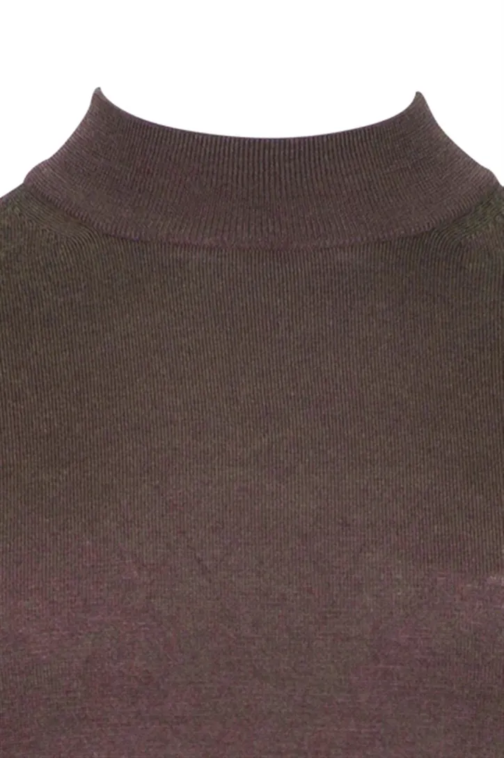 Thomas Maine turtleneck bruin normale fit 100% wol