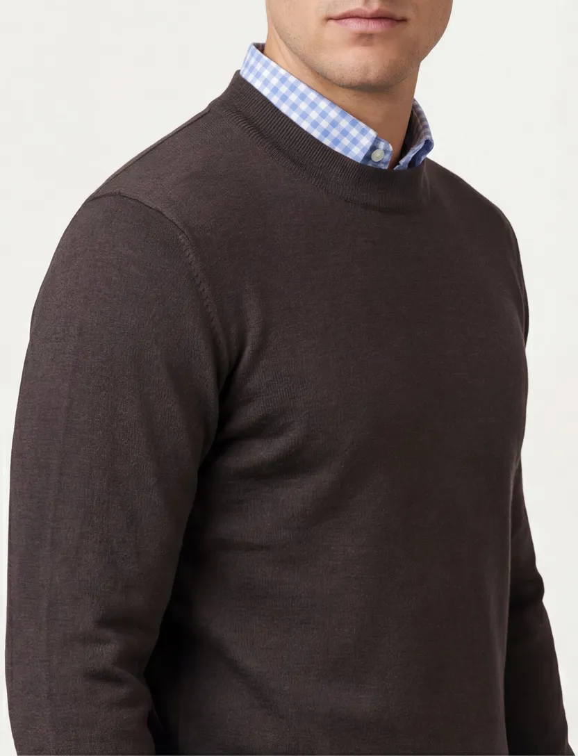 trui Thomas Maine bruin turtleneck