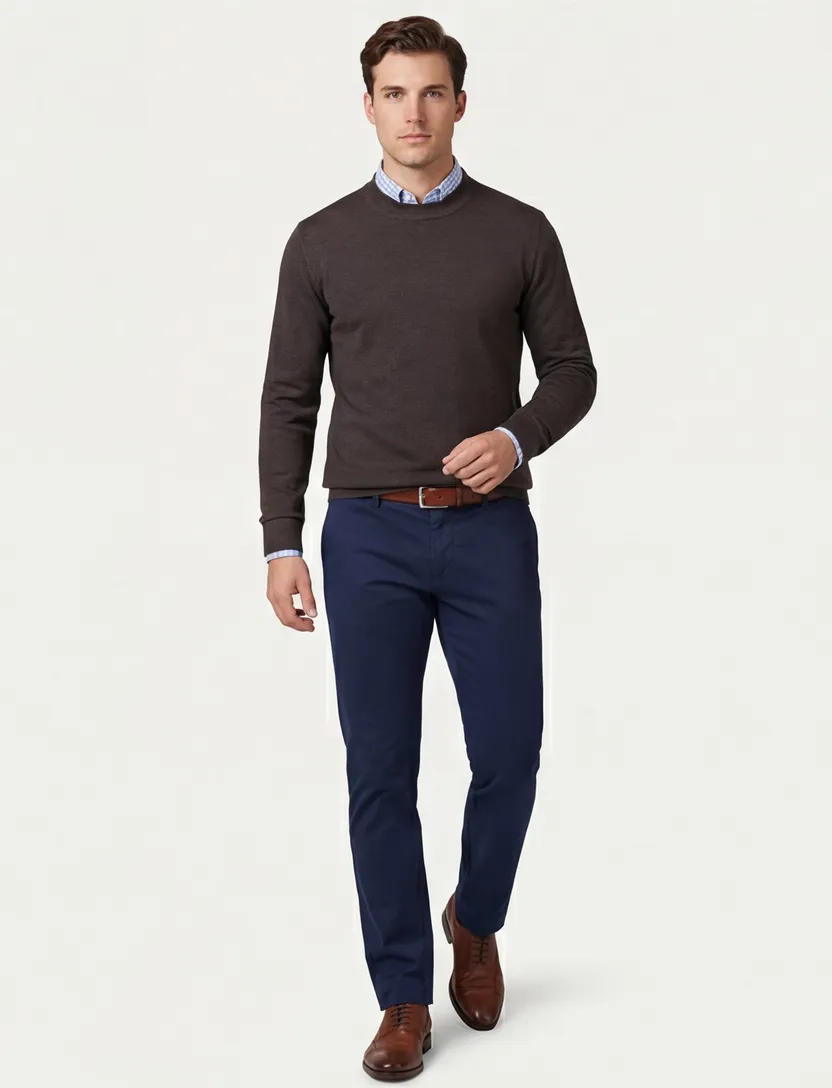 trui Thomas Maine bruin turtleneck