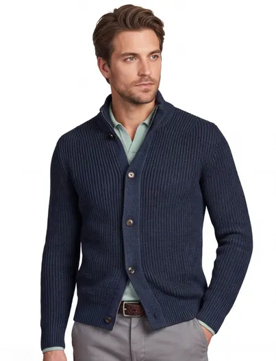 Thomas Maine Thomas Maine vest donkerblauw