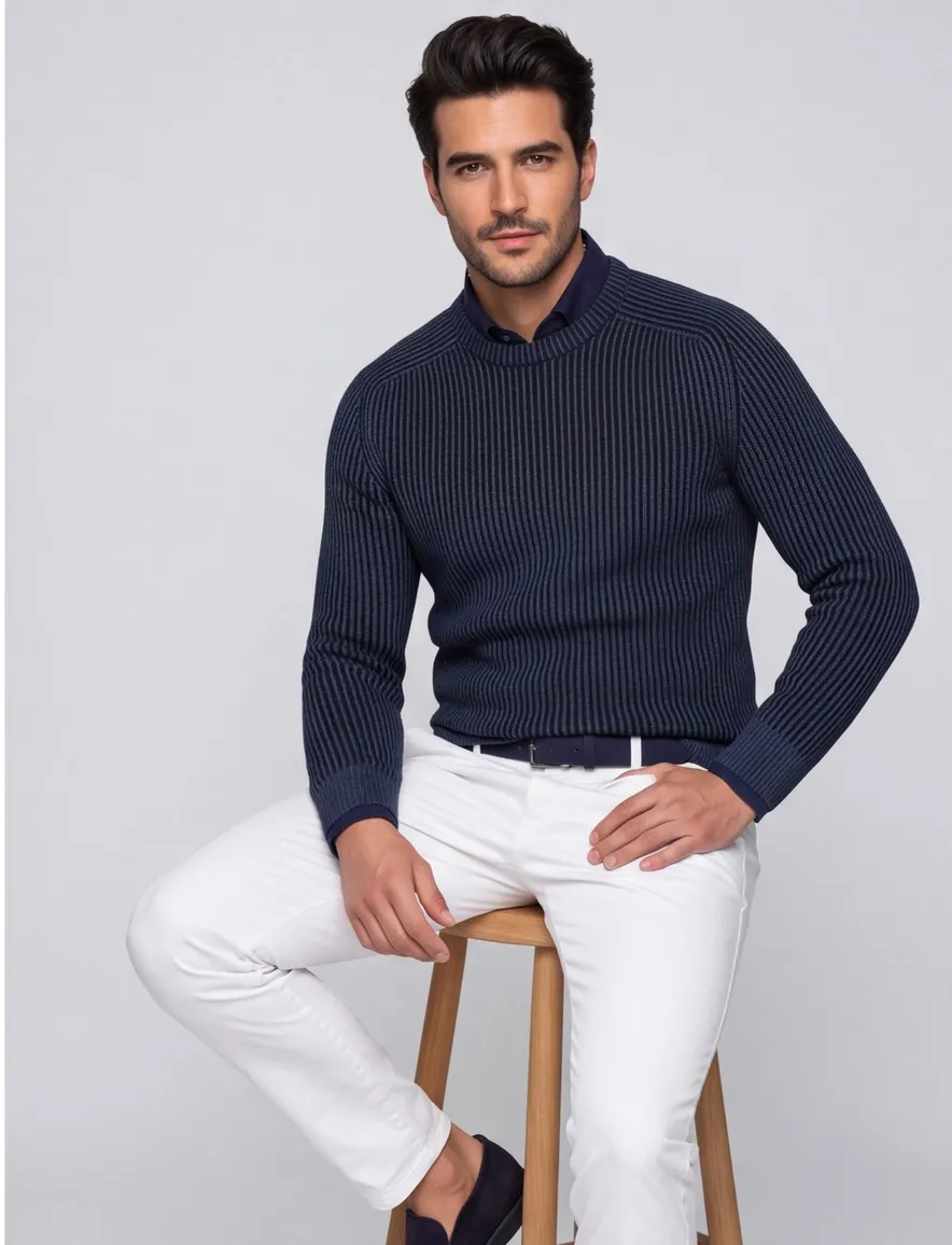 Thomas Maine coltrui blauw structuur