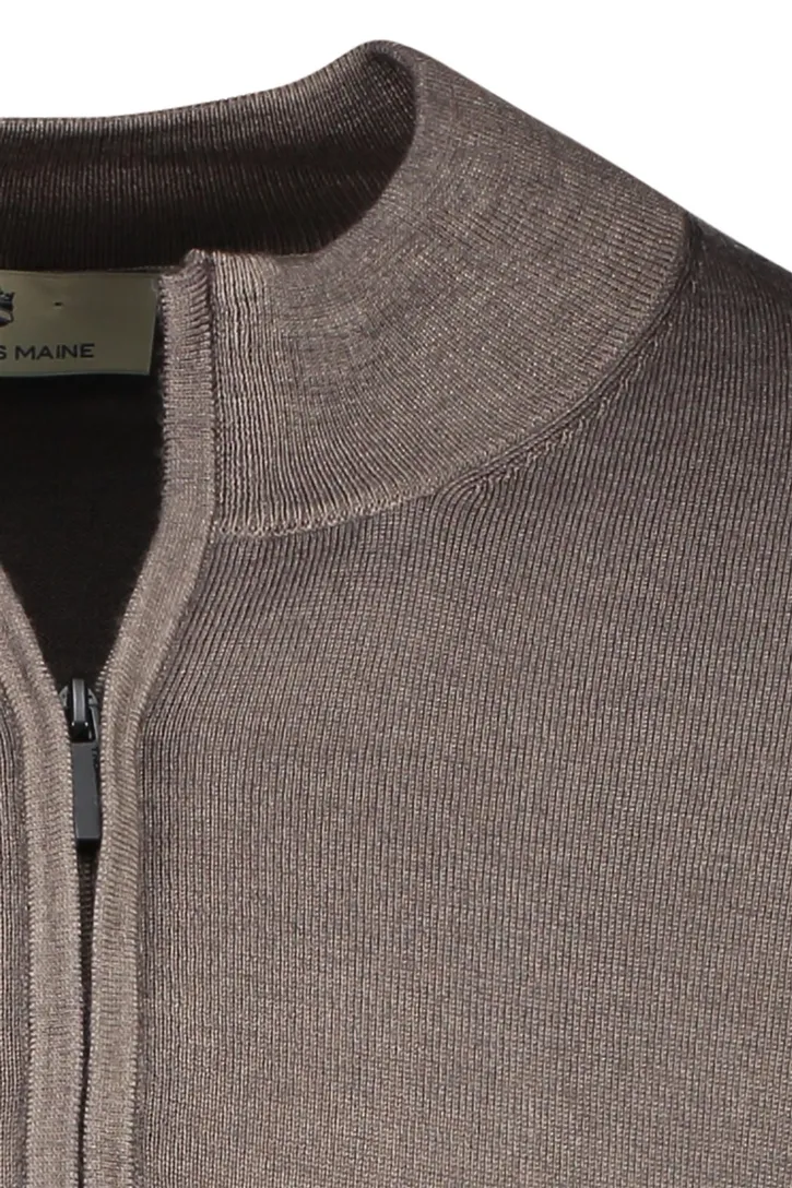 wollen trui Thomas Maine bruin normale fit
