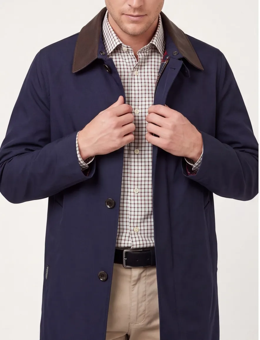 Wellington of Bilmore manteljas donkerblauw effen