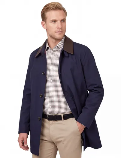 Wellington of Bilmore Wellington of Bilmore manteljas donkerblauw effen