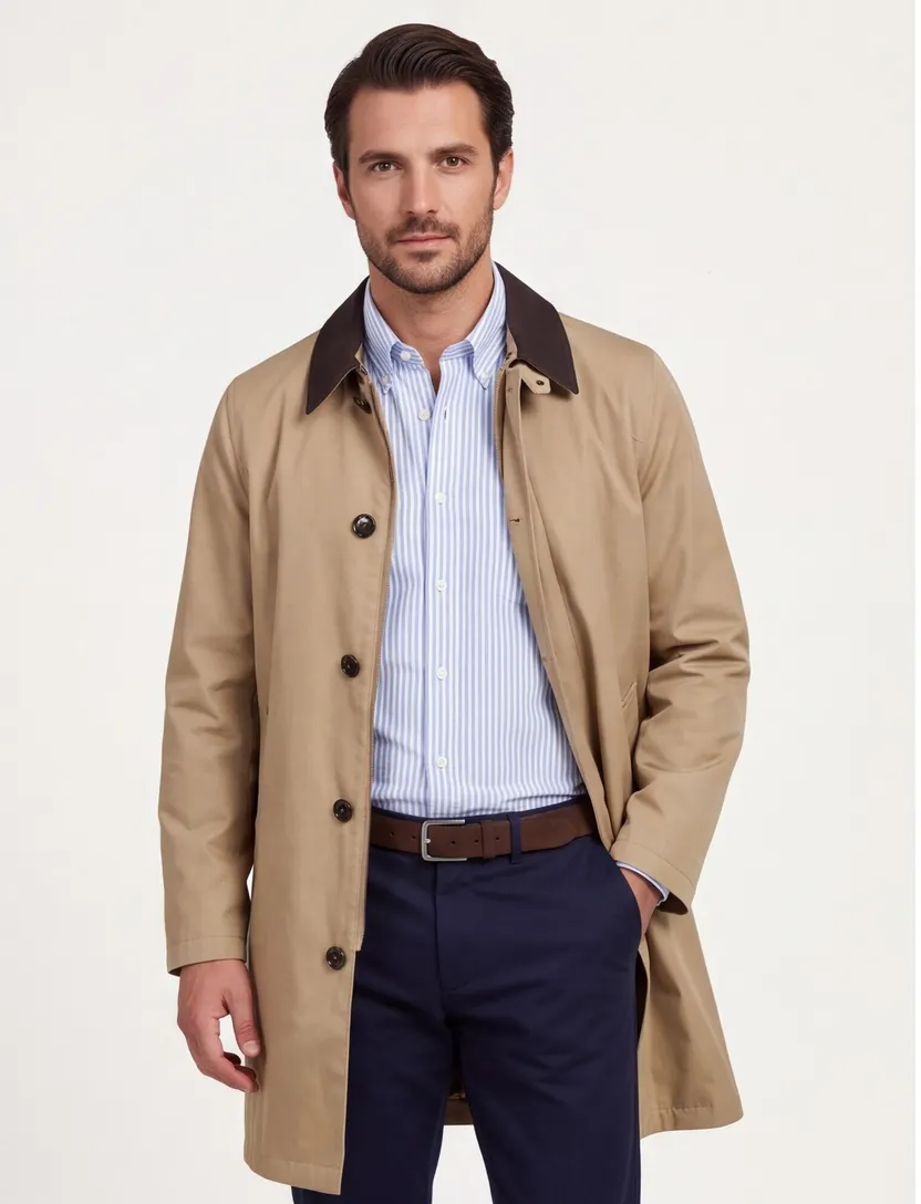 Wellington of Bilmore manteljas beige effen