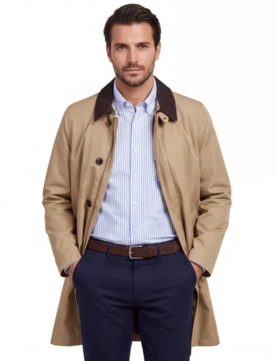 Wellington of Bilmore Wellington of Bilmore manteljas beige katoen