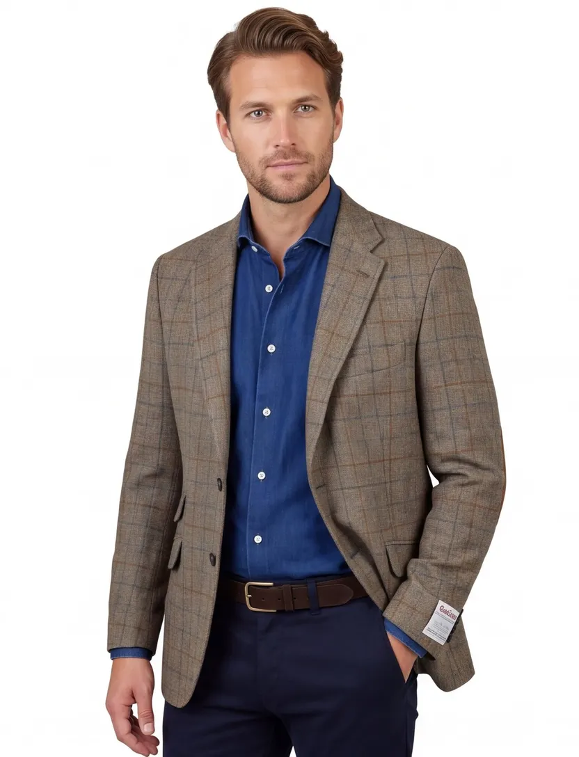 colbert Wellington of Bilmore bruin geruit wol