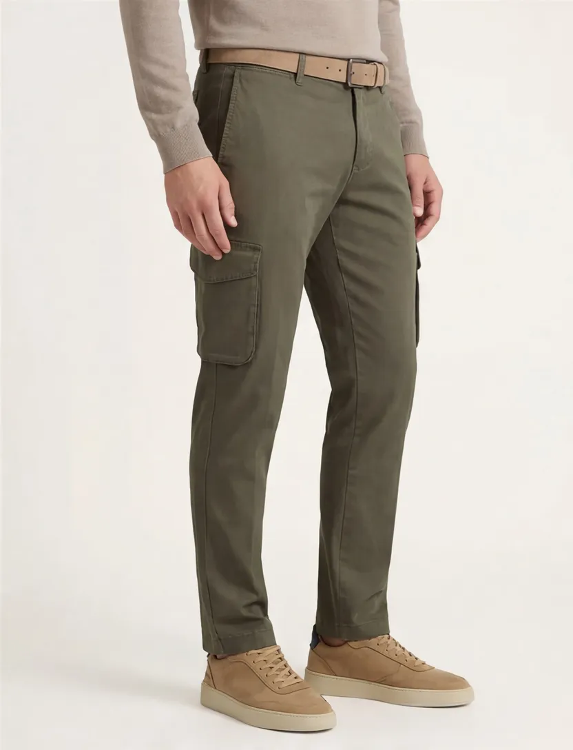 Pierre Cardin Pantalon groen cargo Cayenne