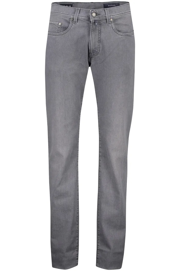 Pierre Cardin jeans Lyon tapered fit grijs effen denim