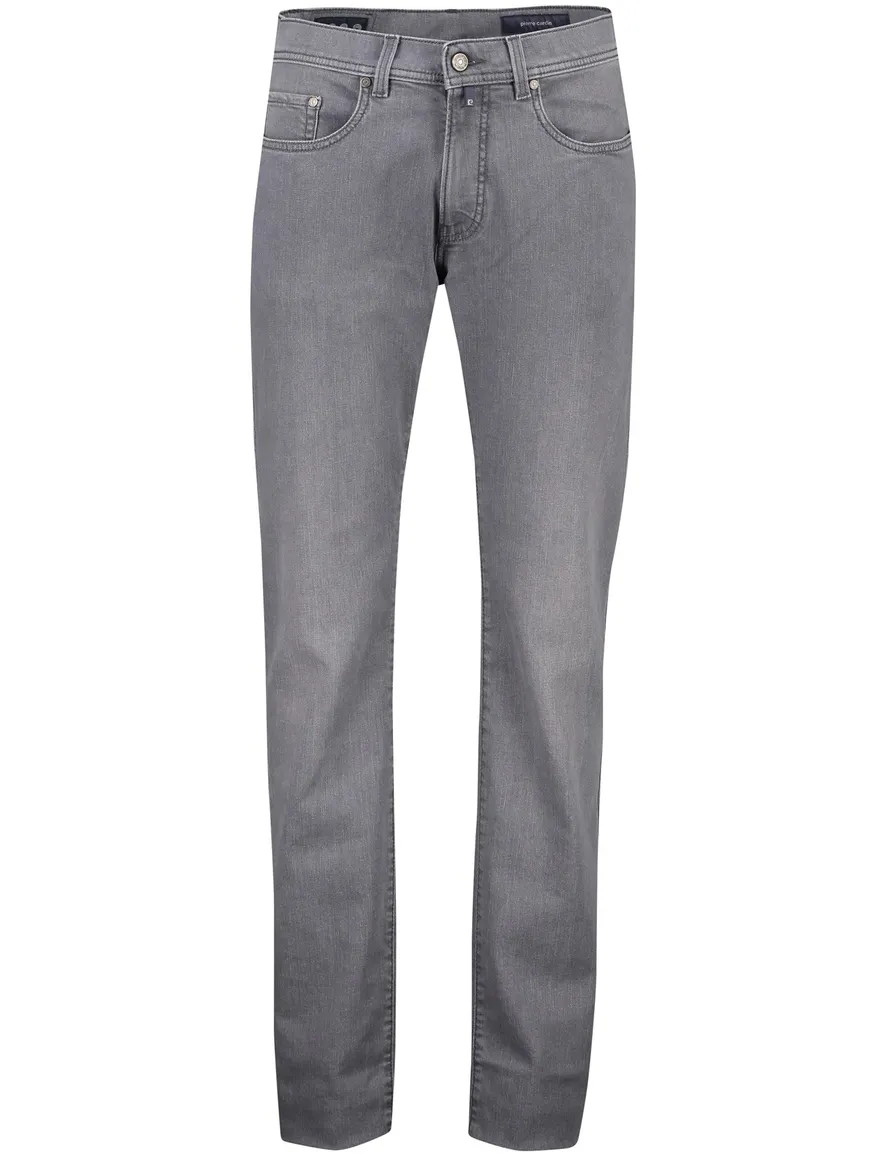 Pierre Cardin jeans Lyon tapered fit grijs effen denim