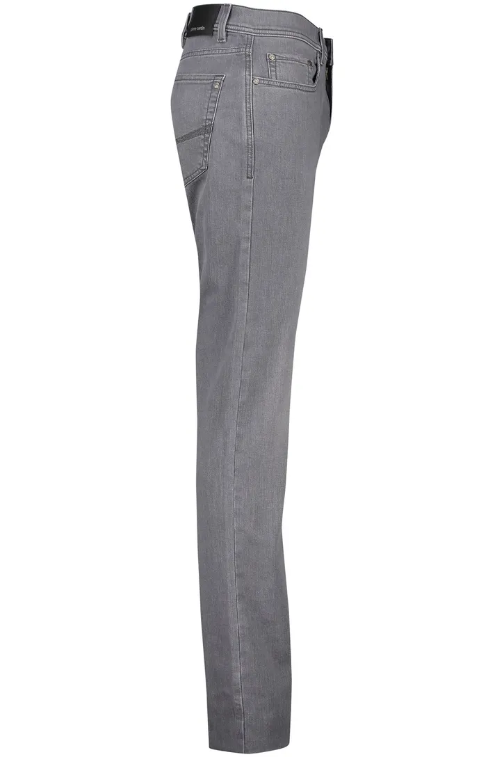 Pierre Cardin jeans Lyon tapered fit grijs effen denim
