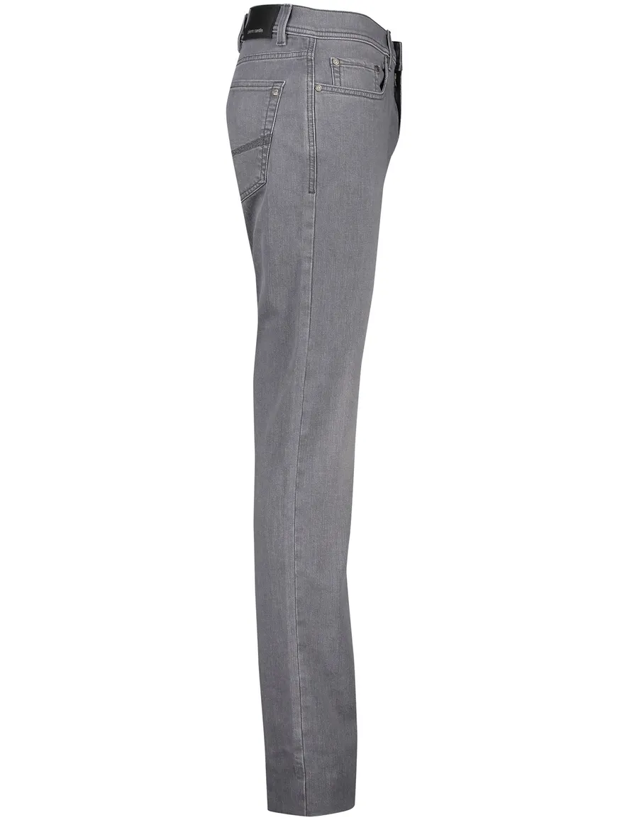 Pierre Cardin jeans Lyon tapered fit grijs effen denim