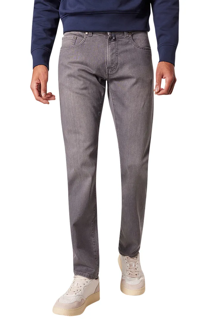 Pierre Cardin jeans Tapered fit grijs effen denim