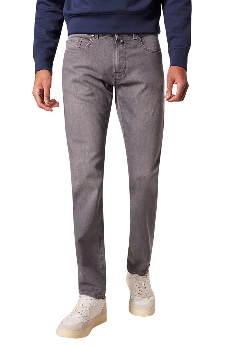 Pierre Cardin jeans Tapered fit grijs effen denim