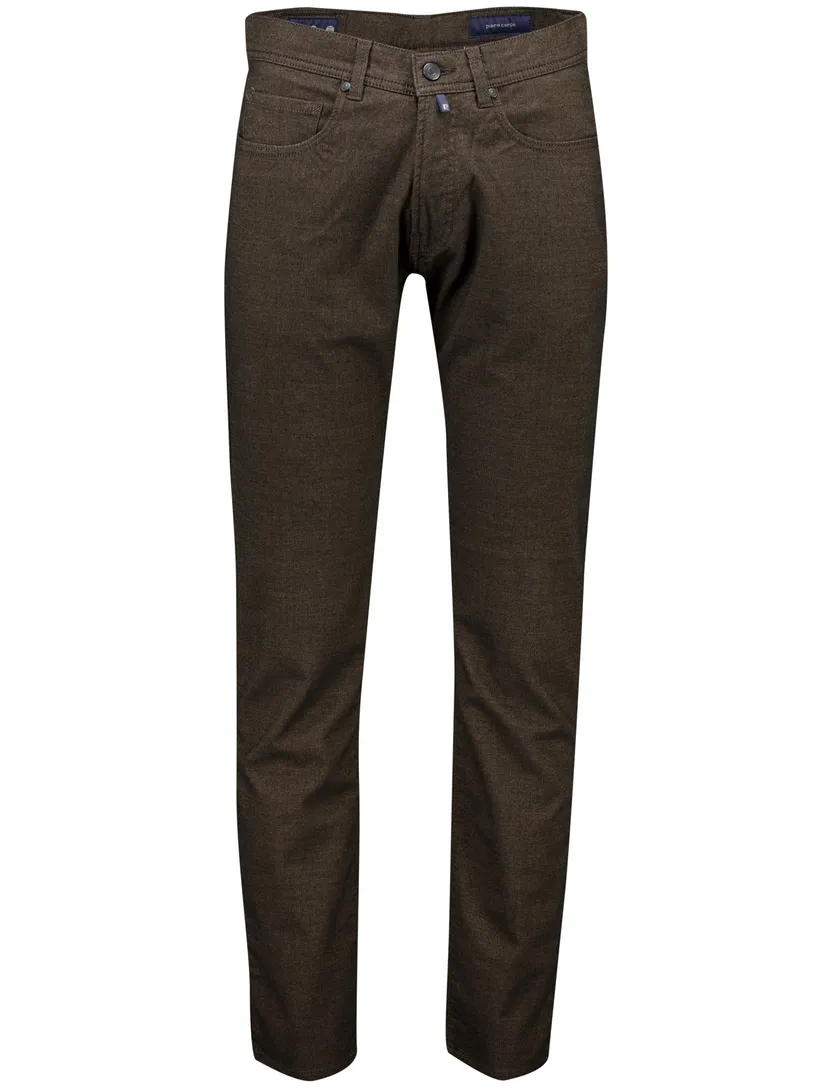 broek Pierre Cardin Lyon 5-pocket khaki Wool Touch Cotton