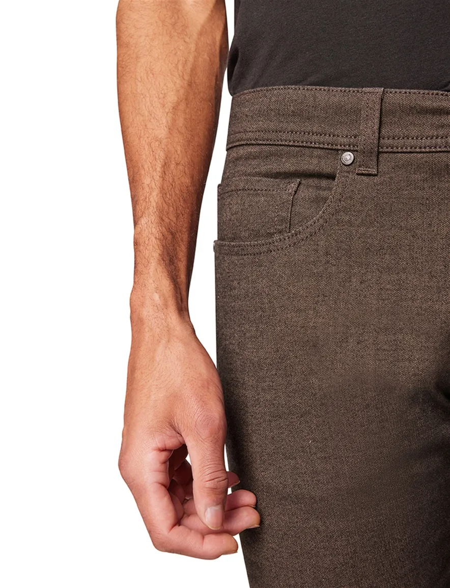 Pierre Cardin Lyon bruin 5-pocket broek