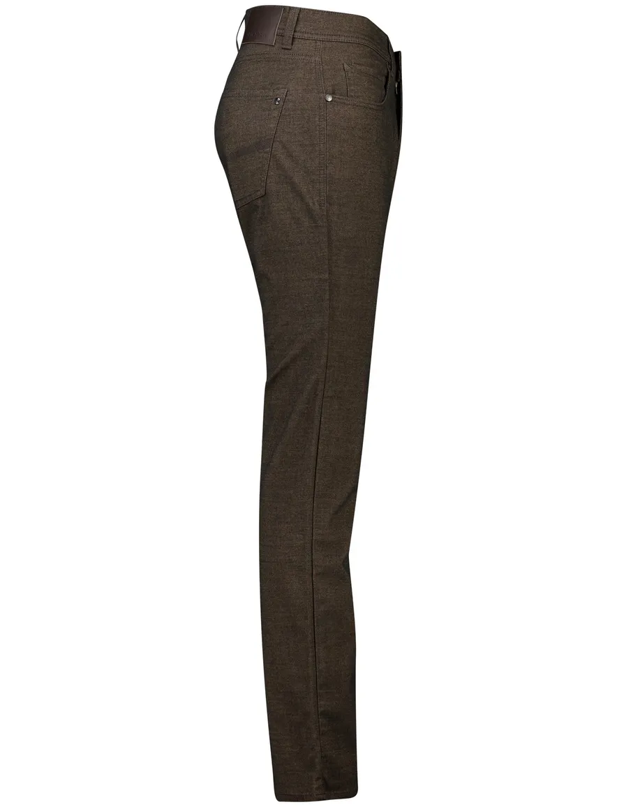 Pierre Cardin Lyon bruin 5-pocket broek