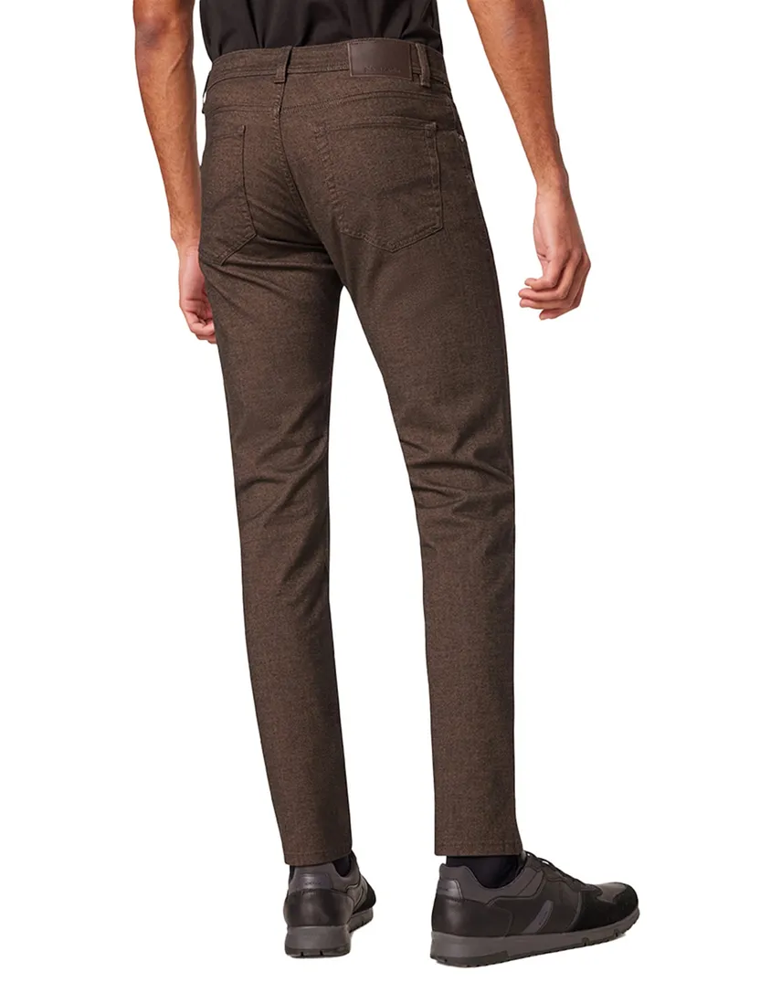 broek Pierre Cardin Lyon 5-pocket khaki Wool Touch Cotton