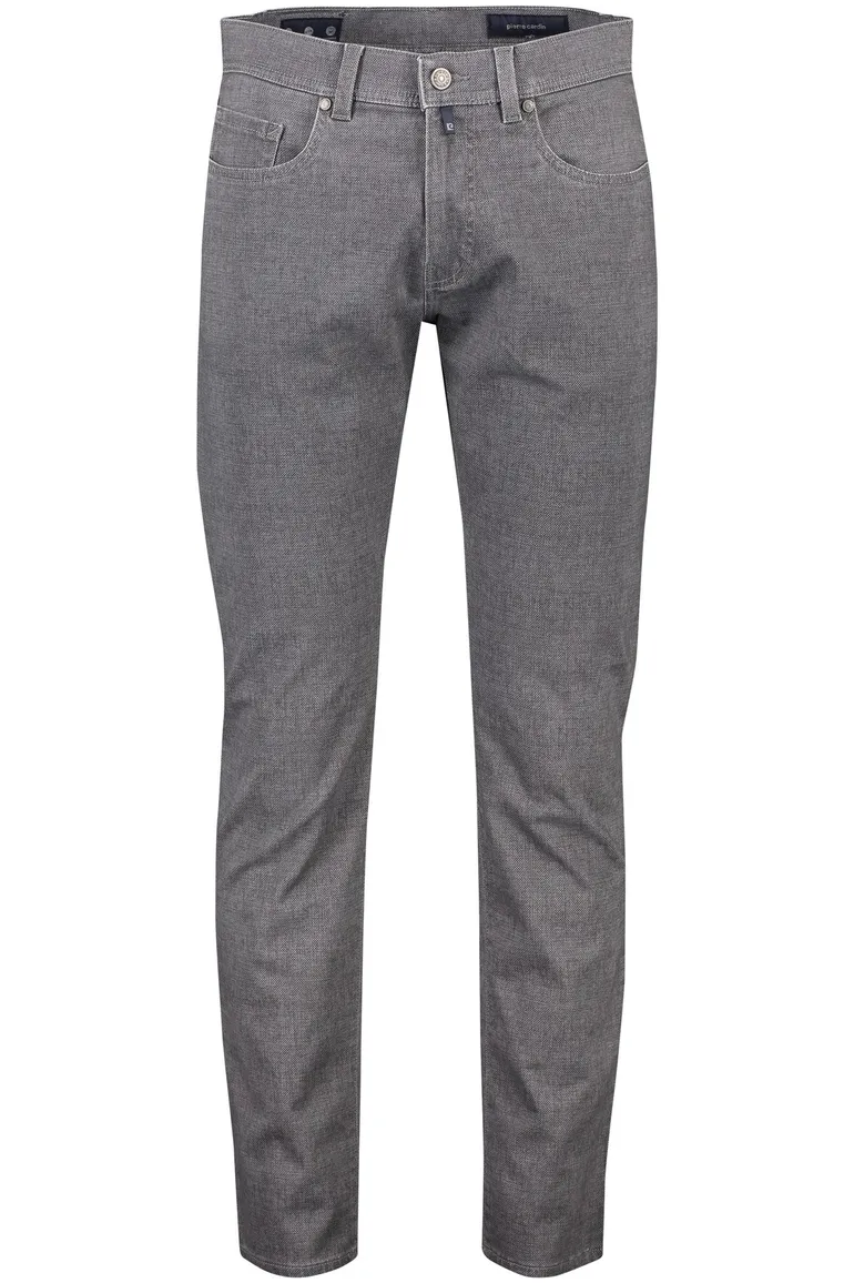 Pierre Cardin 5-pocket Lyon grijs gemêleerd katoen