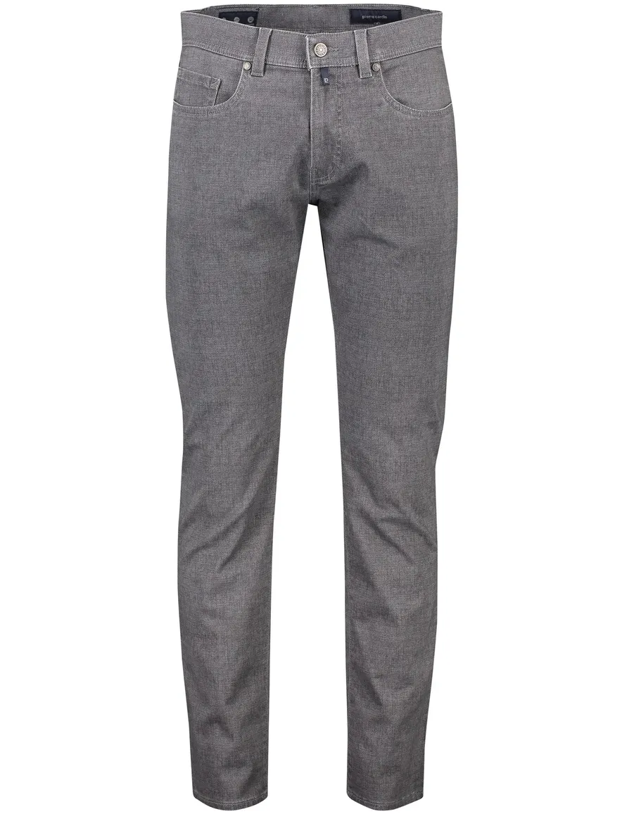 Pierre Cardin 5-pocket Lyon grijs gemêleerd katoen