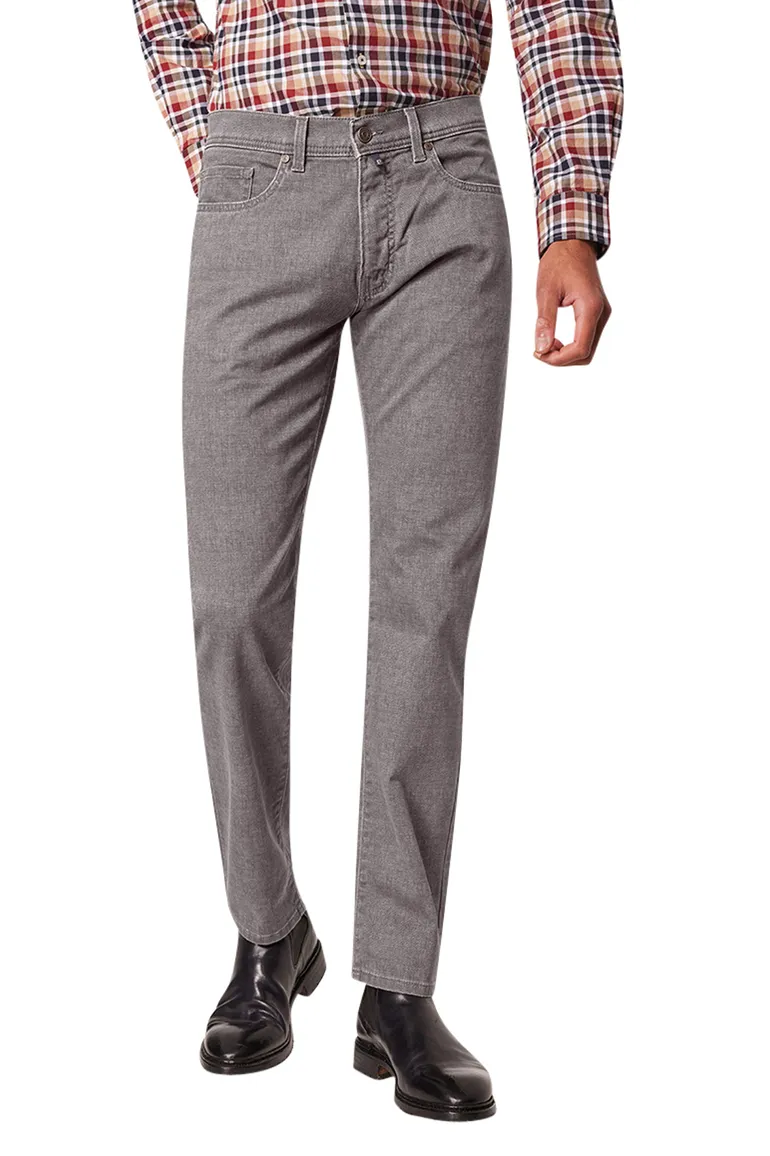 Pierre Cardin 5-pocket Lyon grijs gemêleerd katoen