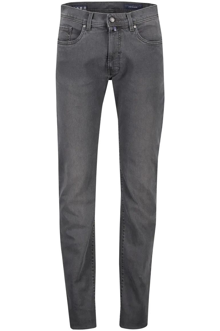 jeans Pierre Cardin grijs effen denim Lyon tapered fit