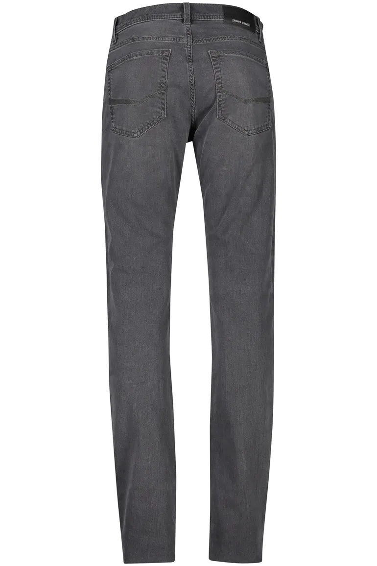 jeans Pierre Cardin grijs effen denim Lyon tapered fit