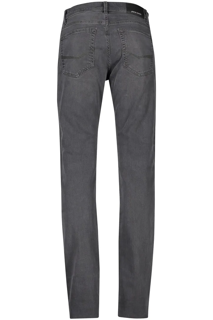 Pierre Cardin jeans grijs effen denim stretch Lyon tapered fit