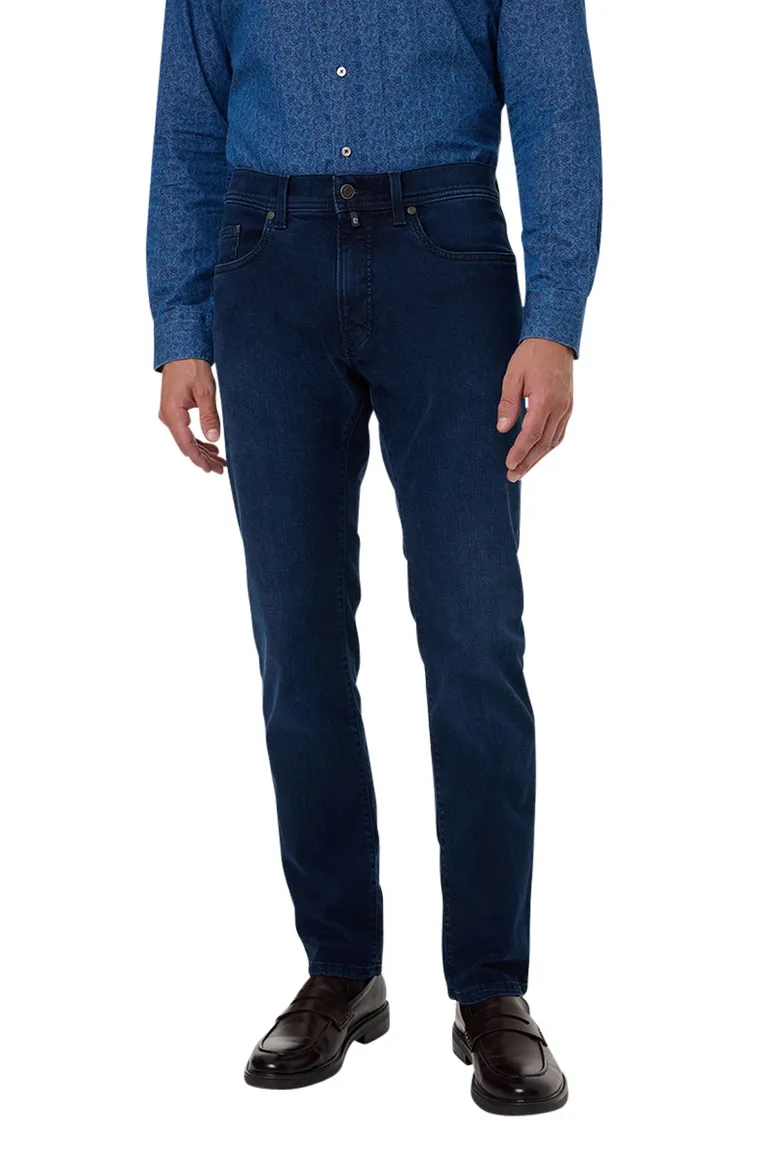 Pierre Cardin broek 5-p donkerblauw Tapered fit
