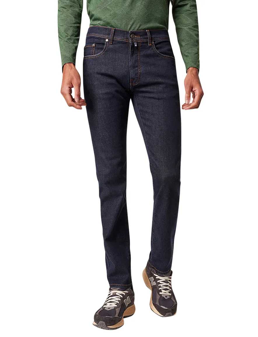 Pierre Cardin Lyon tapered fit spijkerbroek donkerblauw