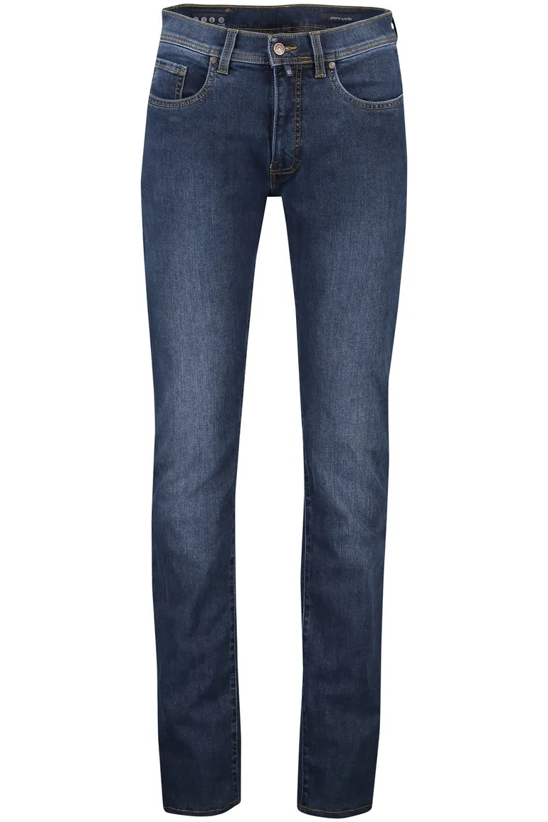 jeans Pierre Cardin donkerblauw effen denim, stretch