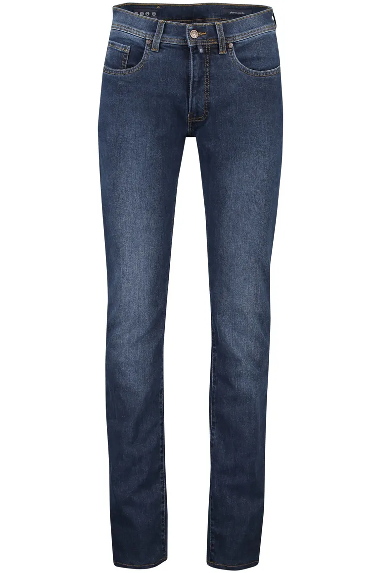 jeans Pierre Cardin Lyon Tapered Fit donkerblauw effen denim