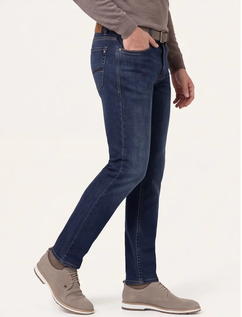 Pierre Cardin jeans donkerblauw denim Lyon Tapered Fit