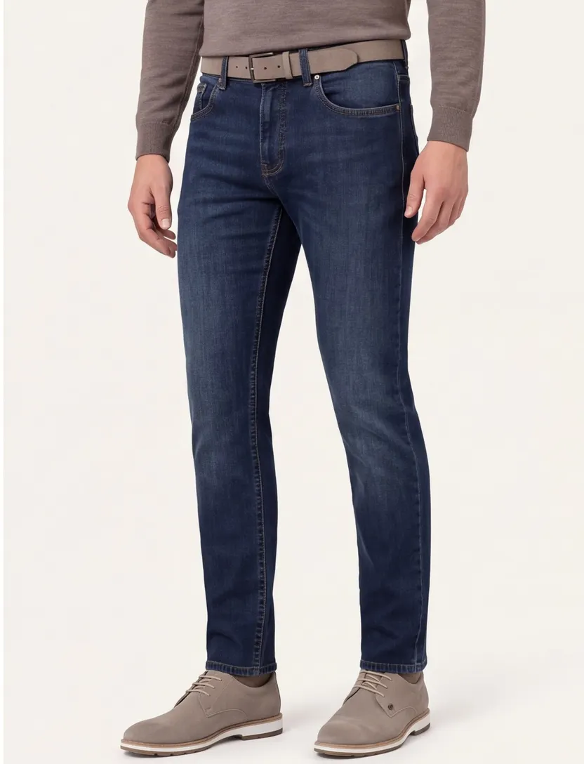 Pierre Cardin jeans donkerblauw denim Lyon Tapered Fit