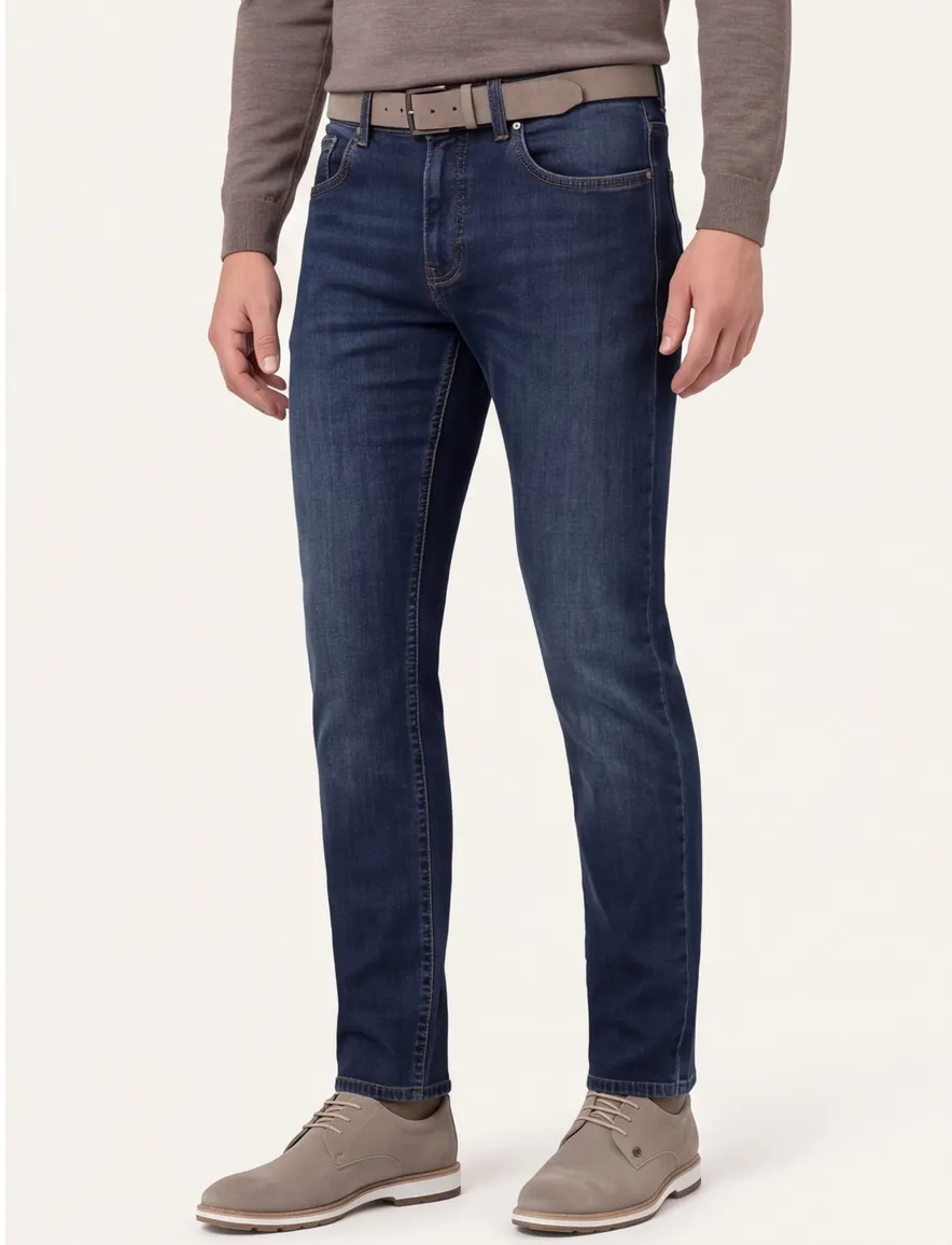 Pierre Cardin jeans donkerblauw denim Lyon Tapered Fit