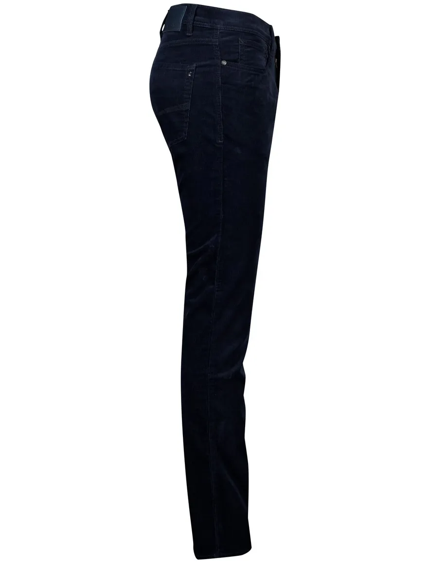 Pierre Cardin Lyon Tapered jeans donkerblauw corduroy