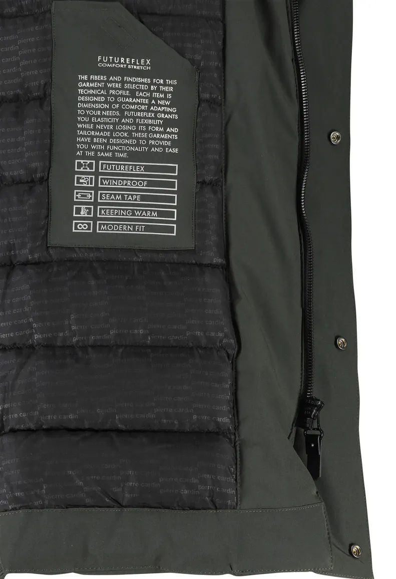 winterjas groen Pierre Cardin