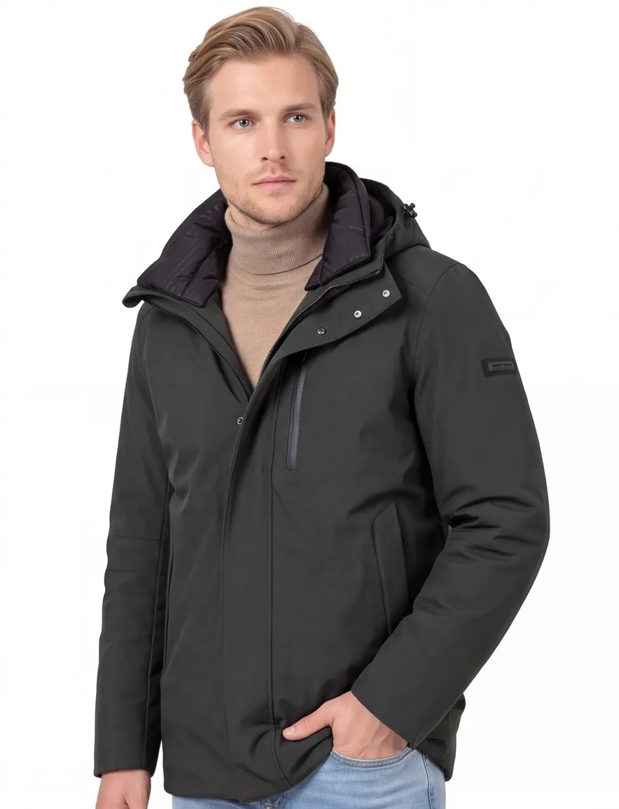 winterjas groen Pierre Cardin