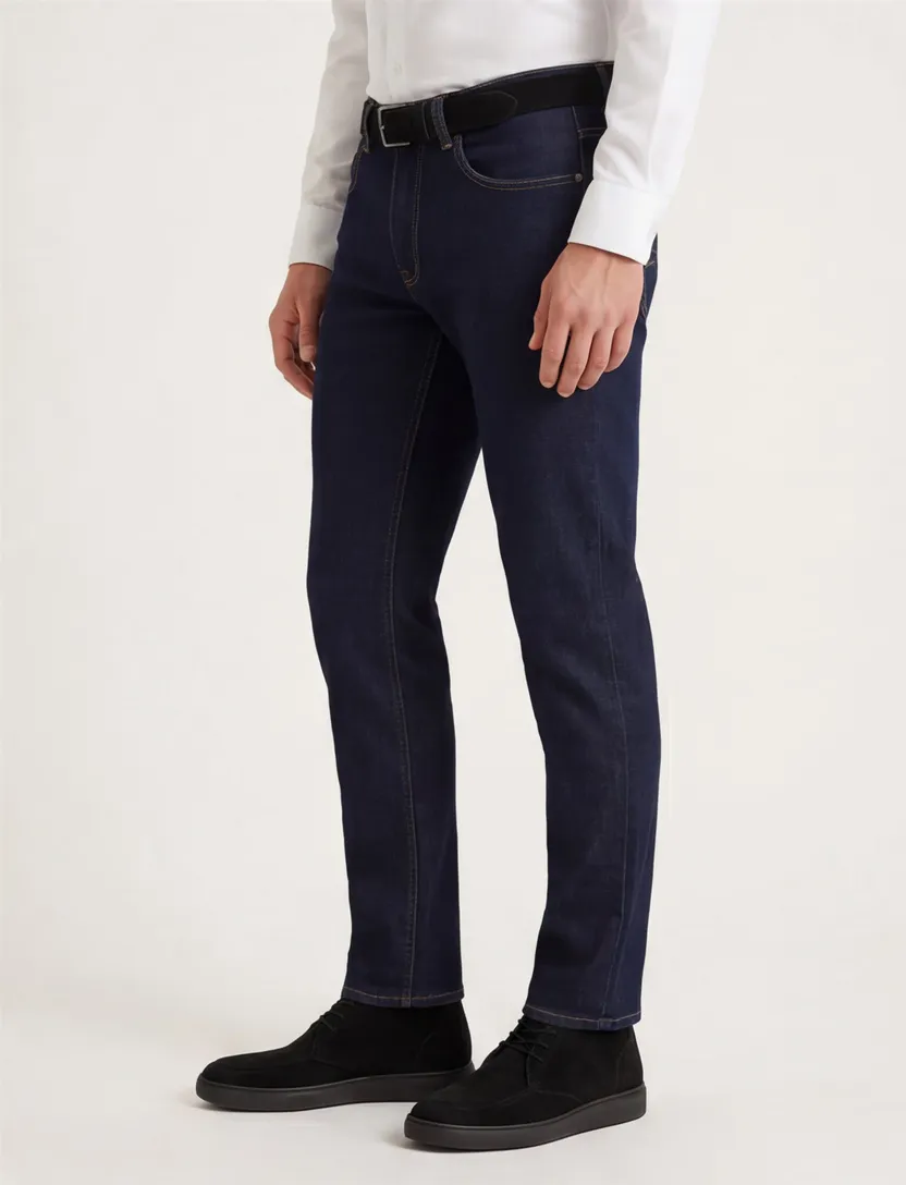 jeans Pierre Cardin Lyon Tapered donkerblauw 5-pocket