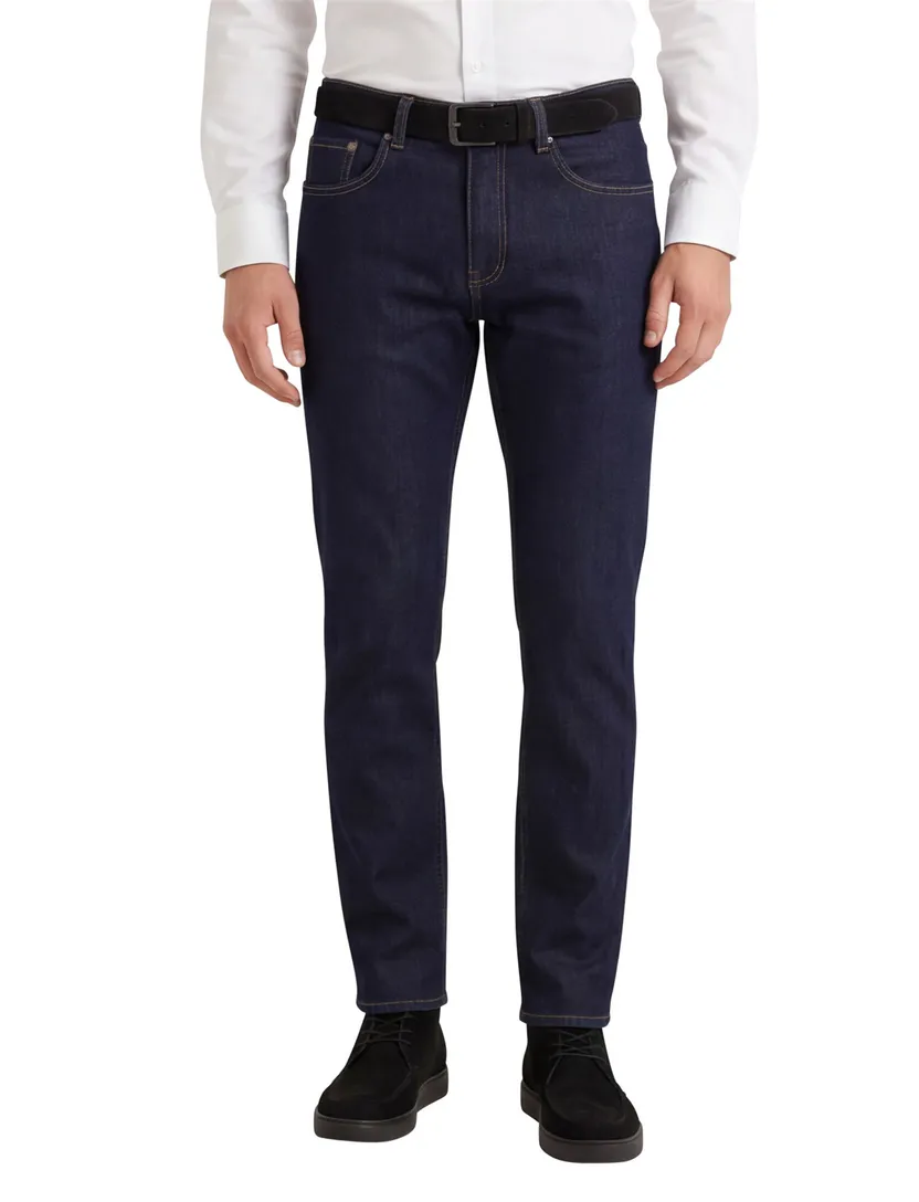 jeans Pierre Cardin Lyon Tapered donkerblauw 5-pocket