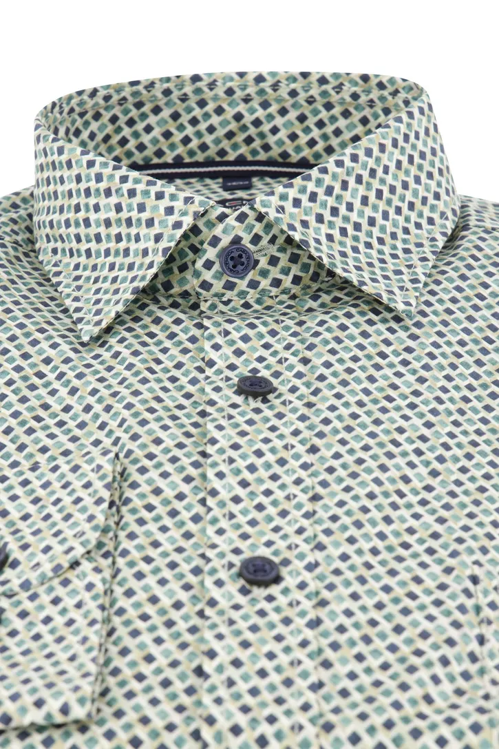Overhemd groen geprint Casa Moda