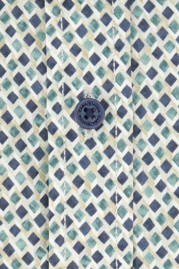 Overhemd groen geprint Casa Moda
