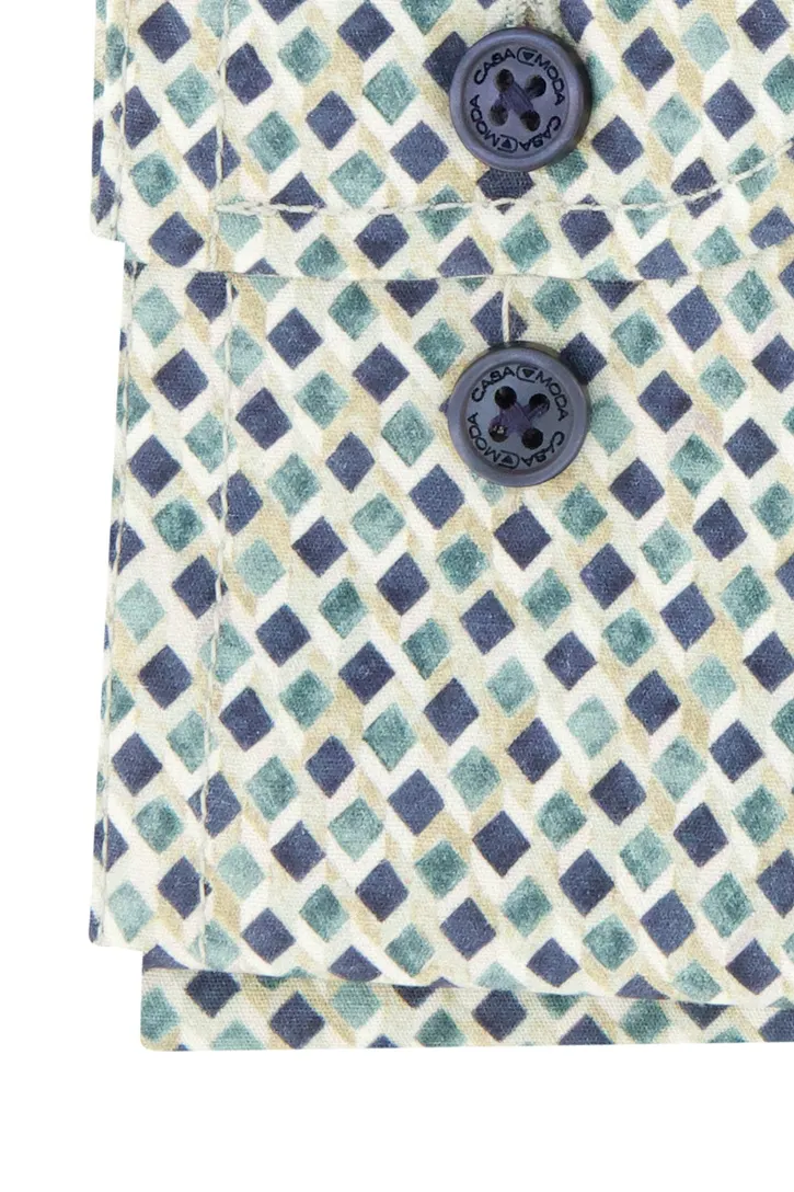 Overhemd groen geprint Casa Moda