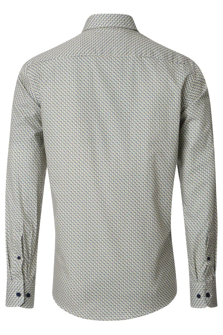 casual overhemd Casa Moda Casual Fit groen button-down boord