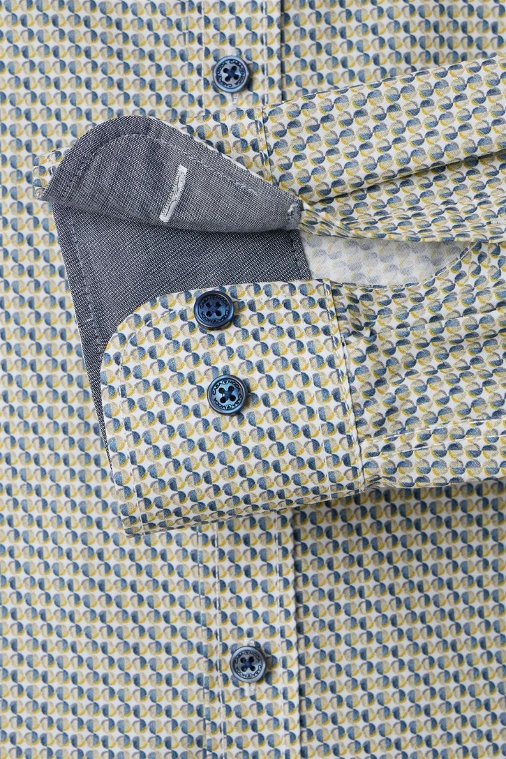 casual overhemd Casa Moda Casual Fit groen button-down boord